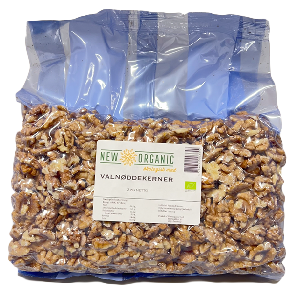 2 kg kologiske Valnddekerner vakuumpose
