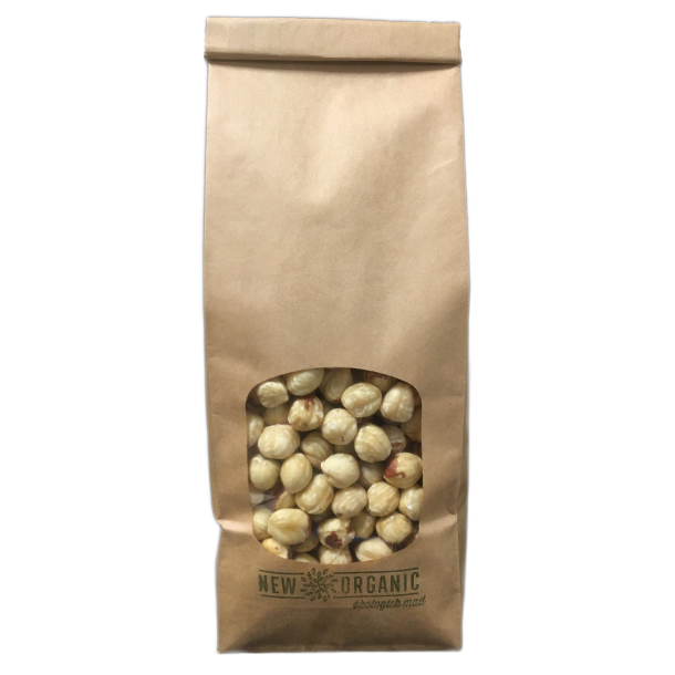Afhindede let Ristede kologiske Hasselnddekerner 400 g  pose