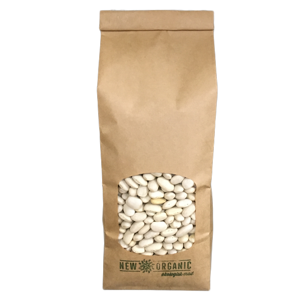 kologiske Bnner  hvide  medium   700 g   pose